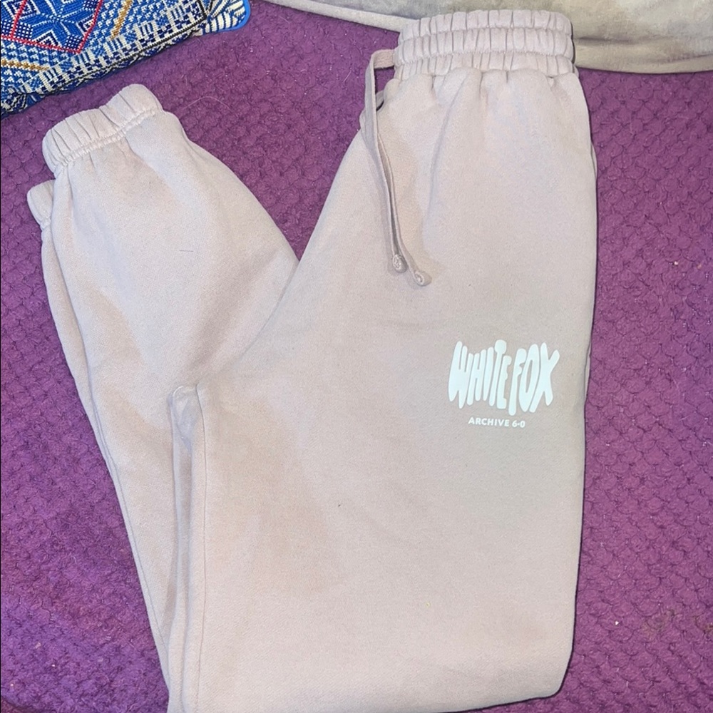 White Fox Archive Beige Sweatpants